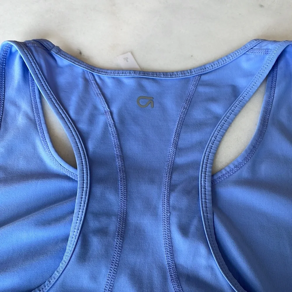 GapFit Cornflower Blue Razorback Workout Tank - Picture 6 of 10